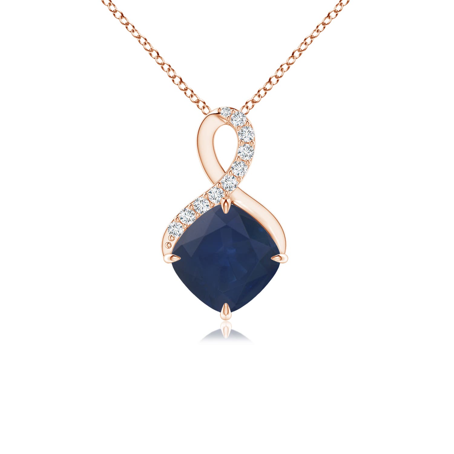 A - Blue Sapphire / 1.04 CT / 14 KT Rose Gold