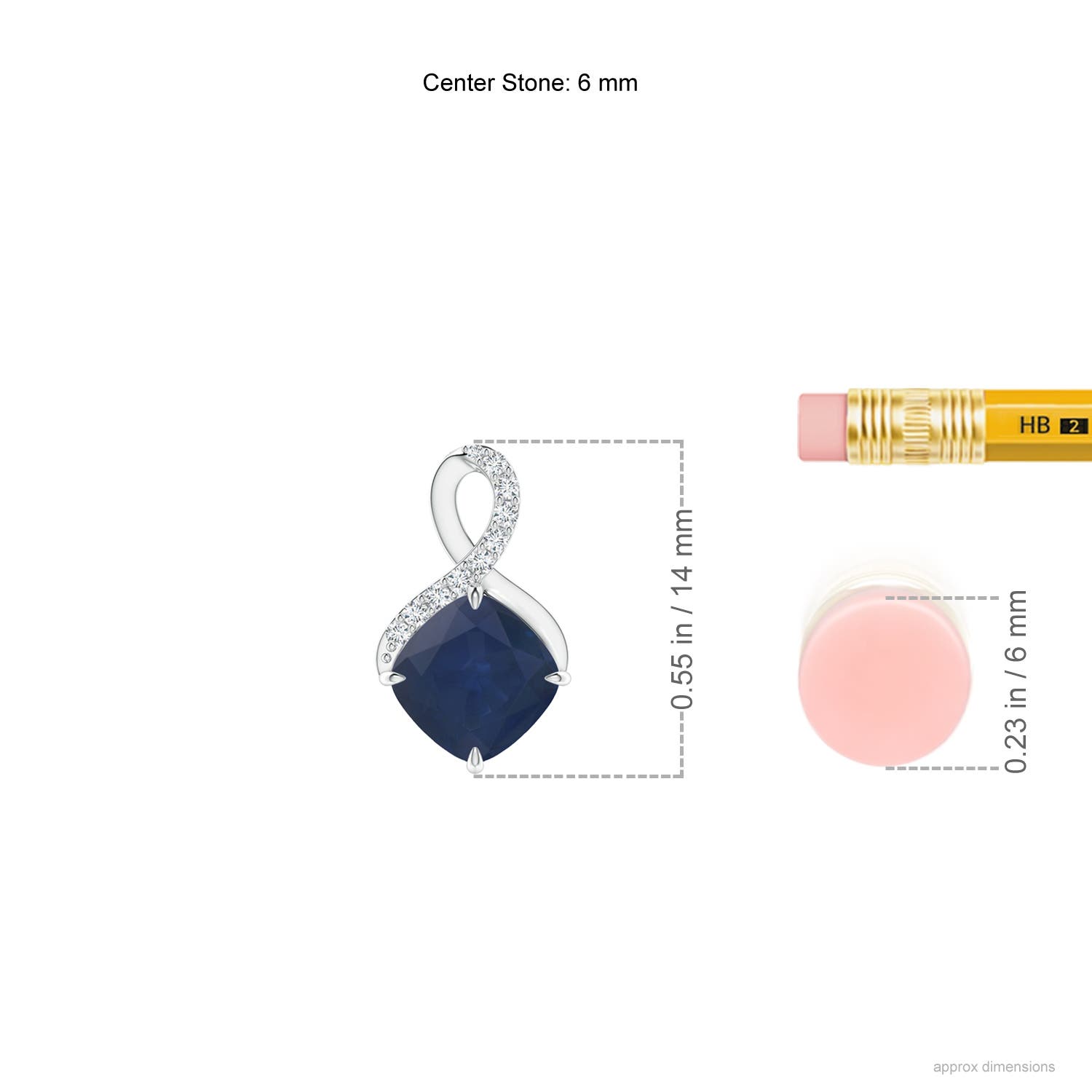 A - Blue Sapphire / 1.04 CT / 14 KT White Gold