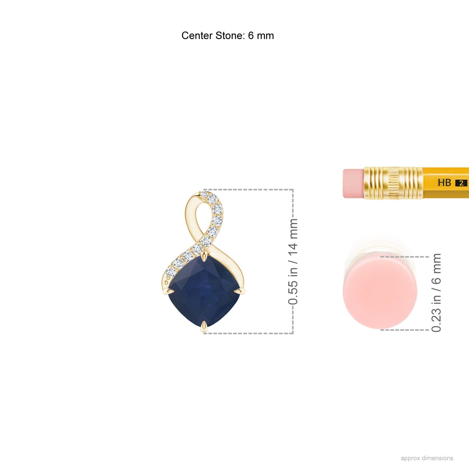 A - Blue Sapphire / 1.04 CT / 14 KT Yellow Gold