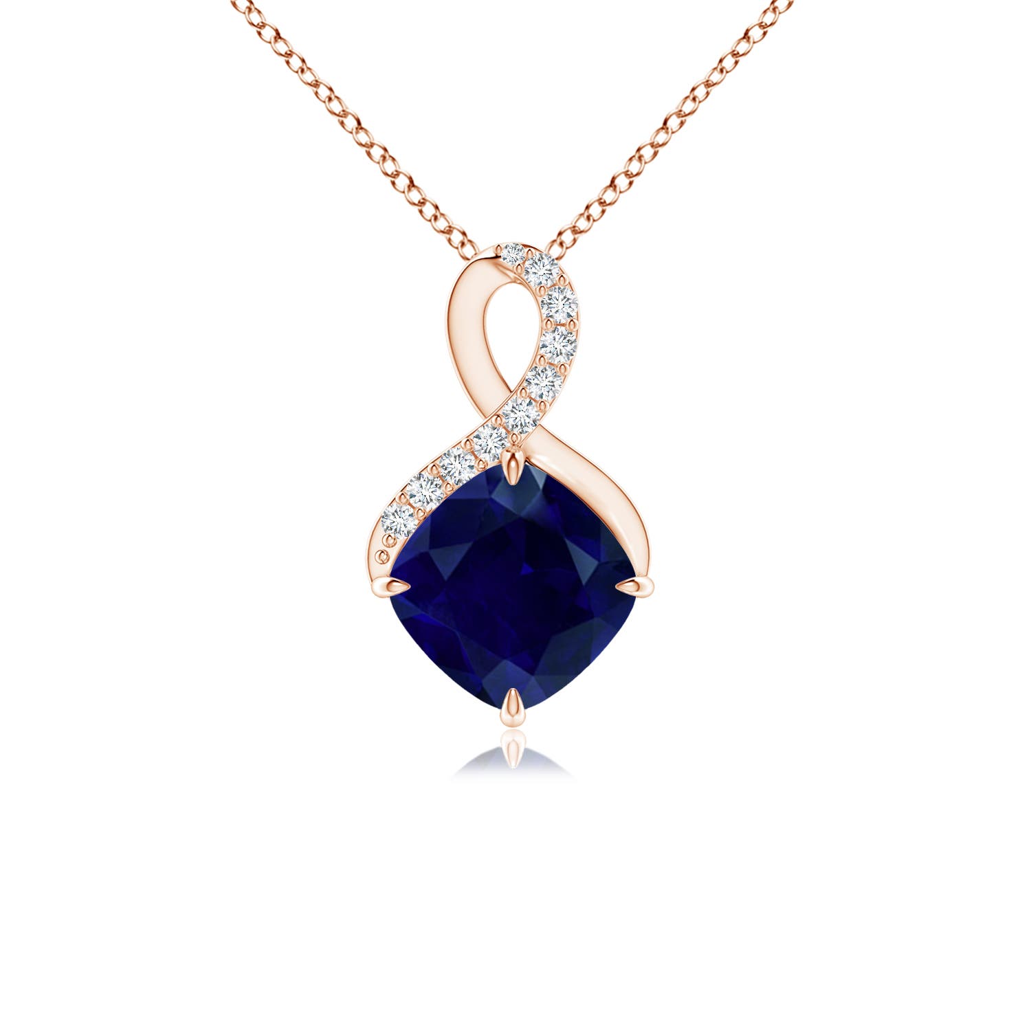 AA - Blue Sapphire / 1.04 CT / 14 KT Rose Gold