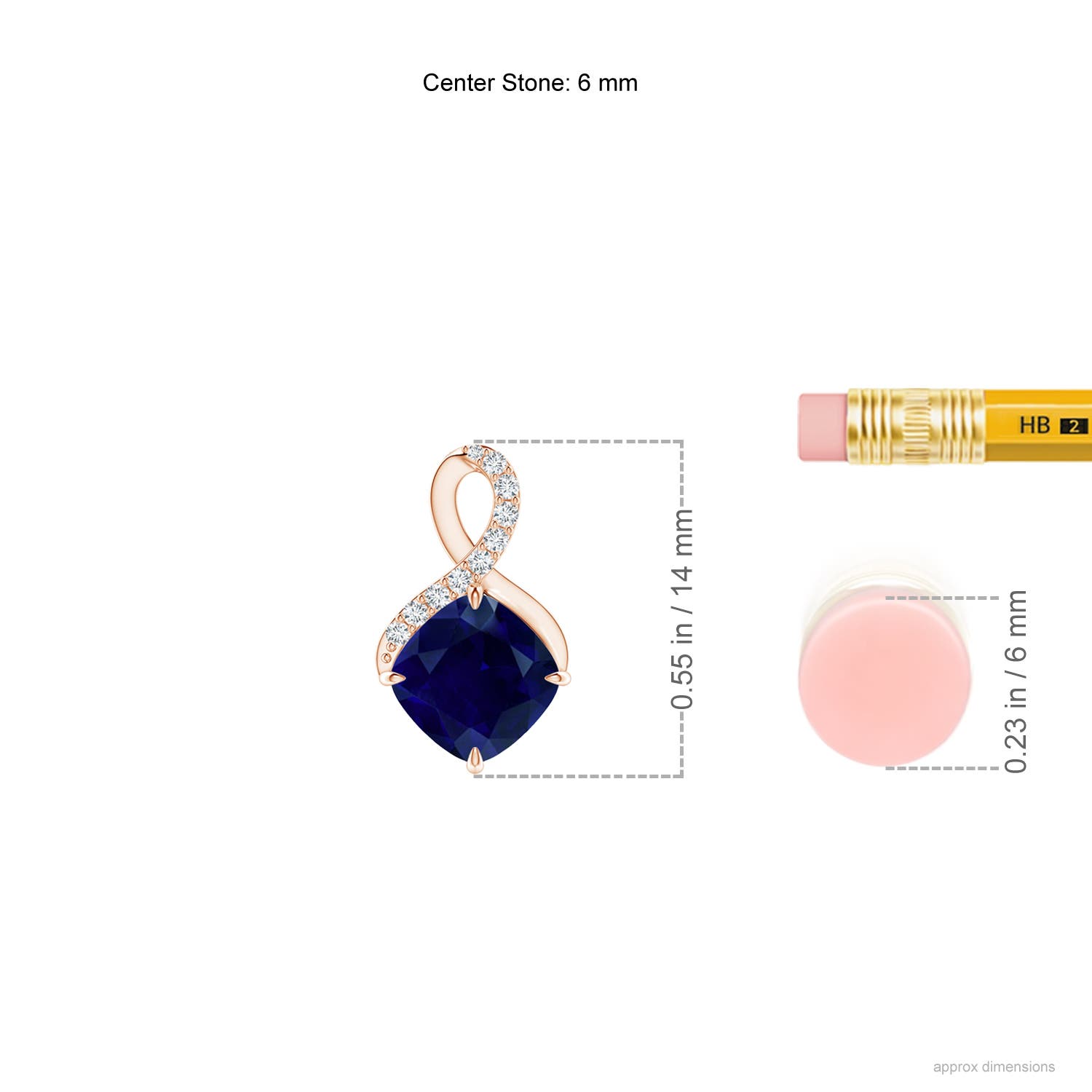 AA - Blue Sapphire / 1.04 CT / 14 KT Rose Gold