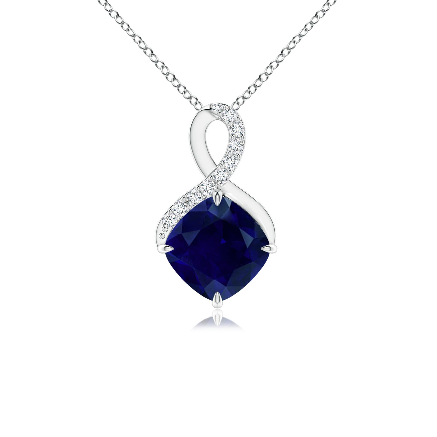 AA - Blue Sapphire / 1.04 CT / 14 KT White Gold