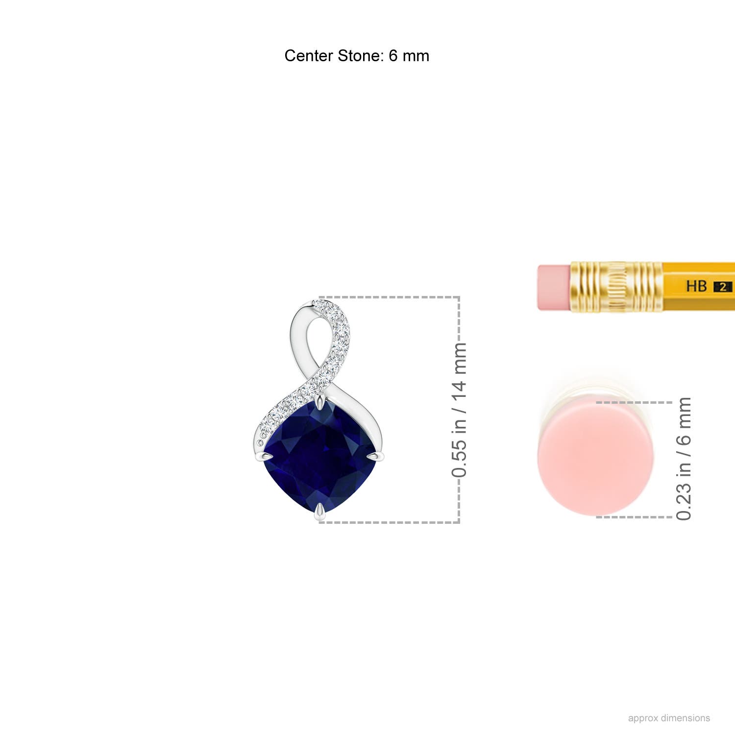 AA - Blue Sapphire / 1.04 CT / 14 KT White Gold