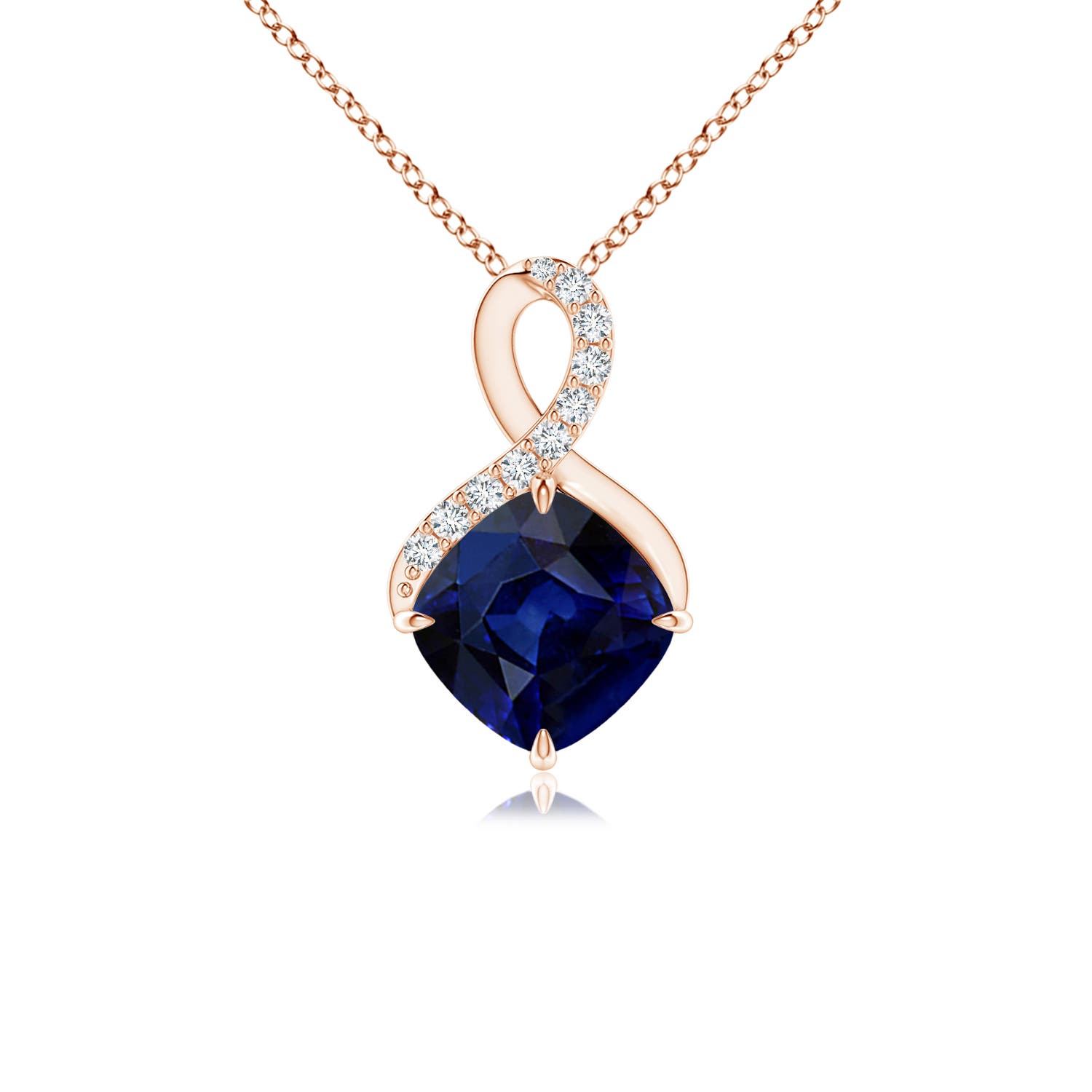 AAA - Blue Sapphire / 1.04 CT / 14 KT Rose Gold