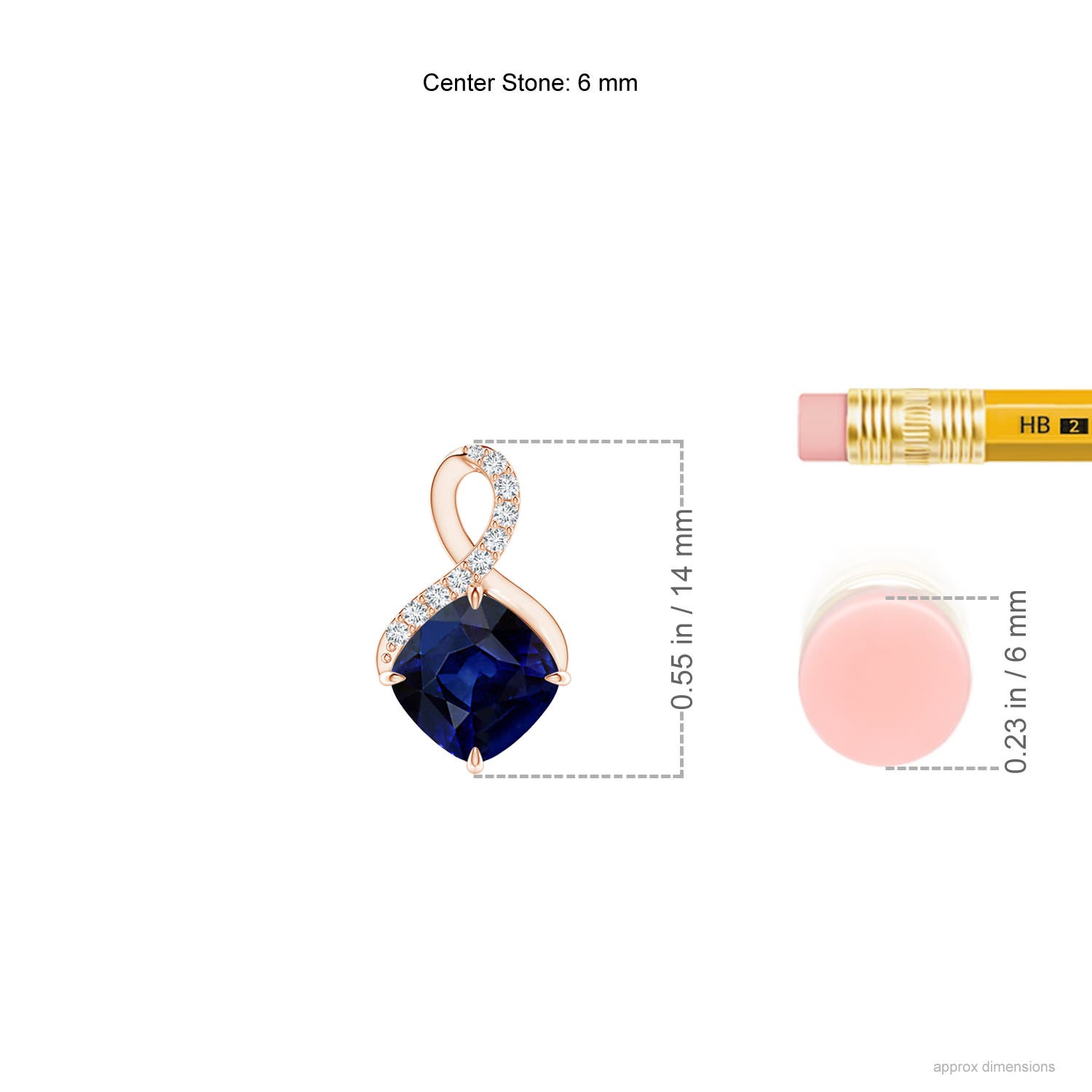 AAA - Blue Sapphire / 1.04 CT / 14 KT Rose Gold