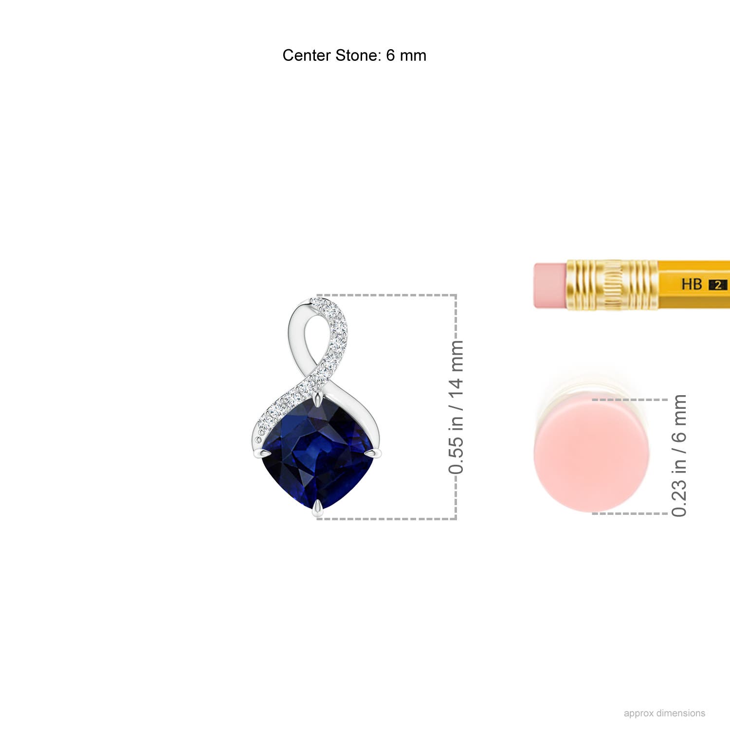 AAA - Blue Sapphire / 1.04 CT / 14 KT White Gold