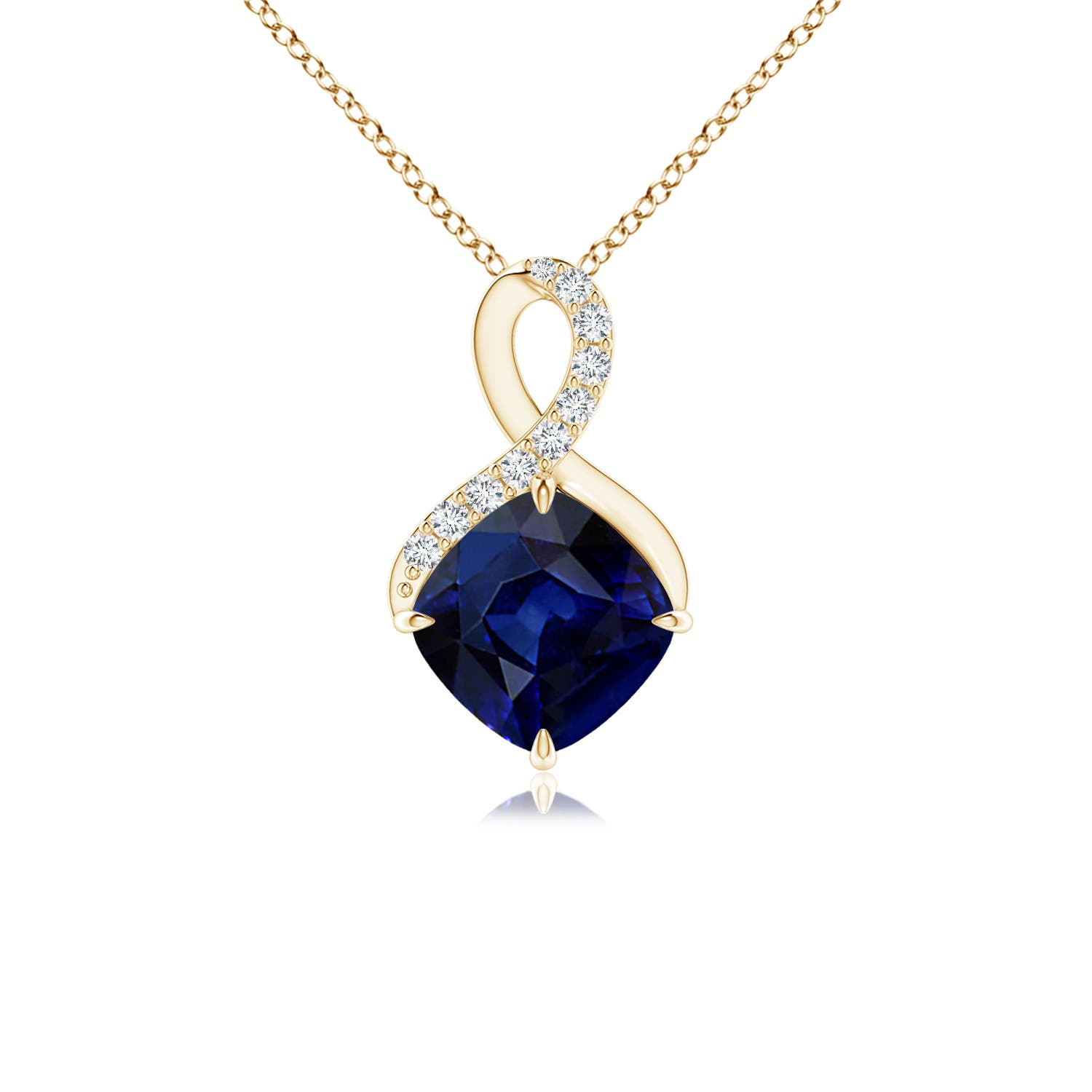 AAA - Blue Sapphire / 1.04 CT / 14 KT Yellow Gold