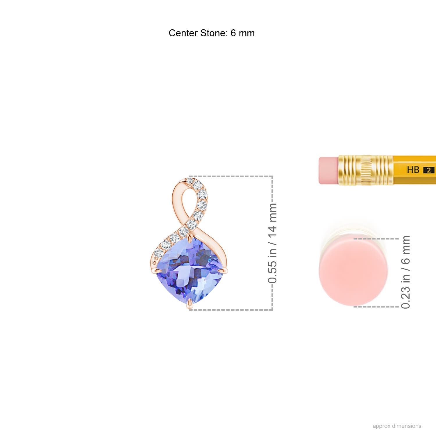 A - Tanzanite / 1.09 CT / 14 KT Rose Gold