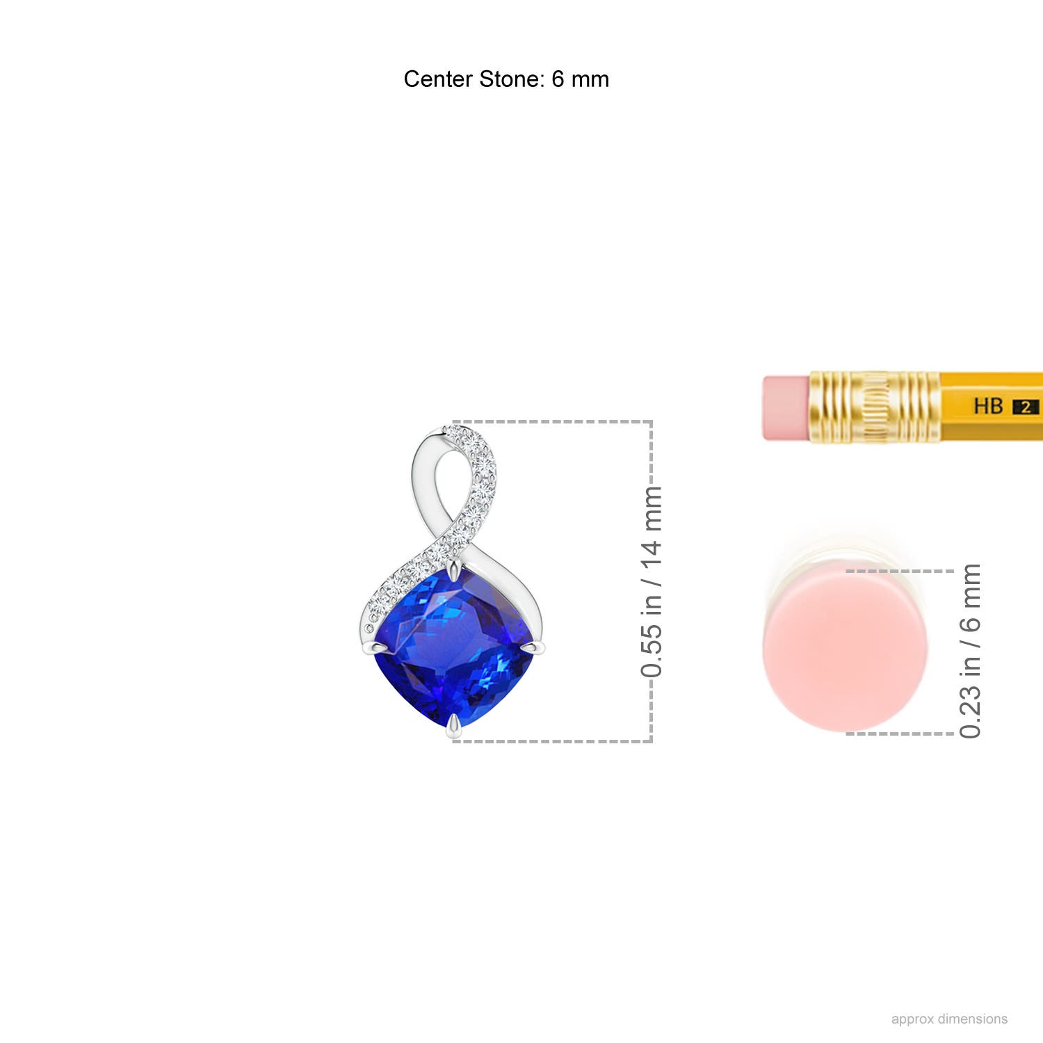 AAA - Tanzanite / 1.09 CT / 14 KT White Gold