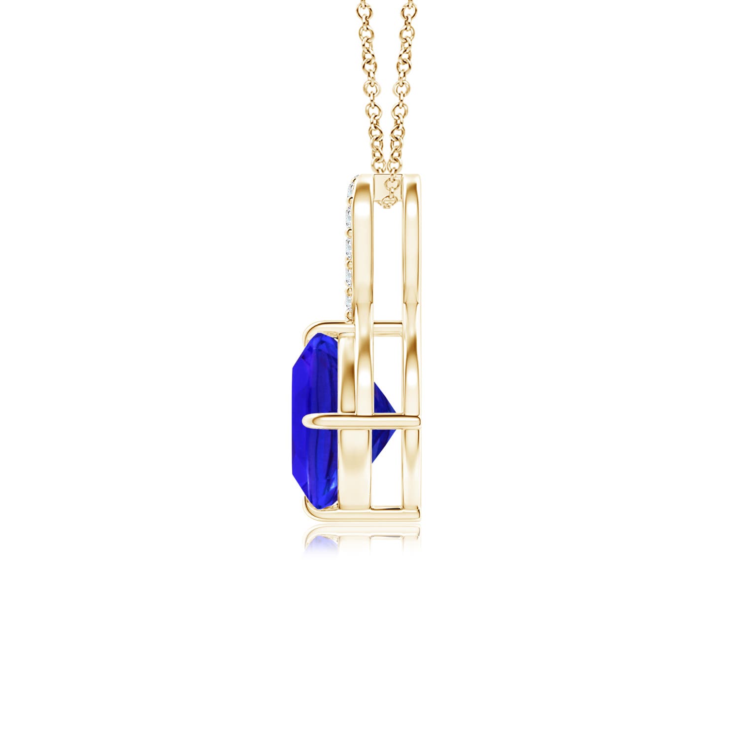 AAA - Tanzanite / 1.09 CT / 14 KT Yellow Gold