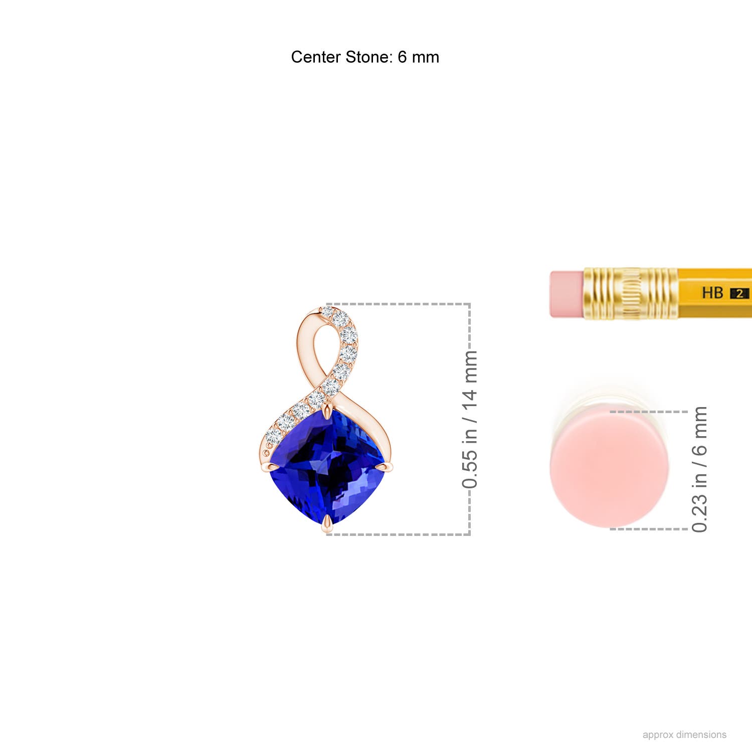 AAAA - Tanzanite / 1.09 CT / 14 KT Rose Gold