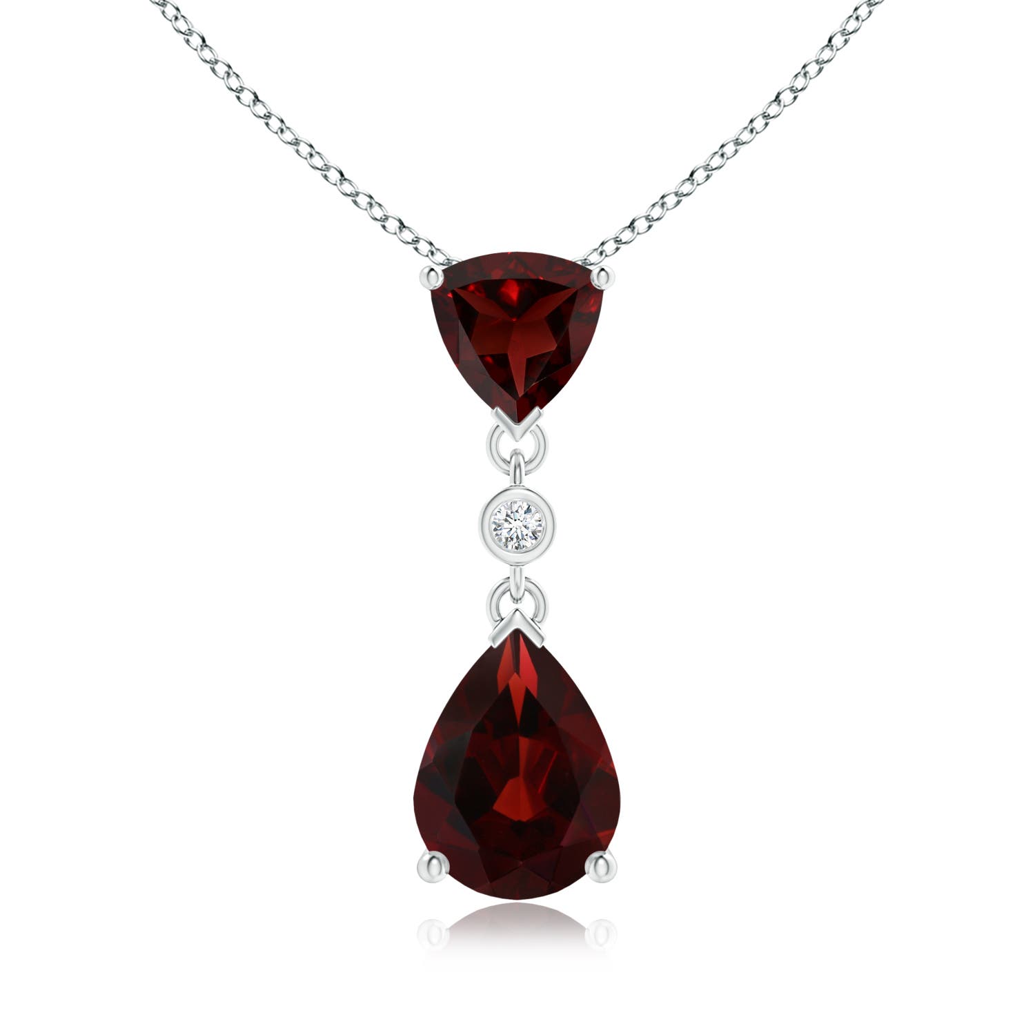 AA - Garnet / 1.81 CT / 14 KT White Gold