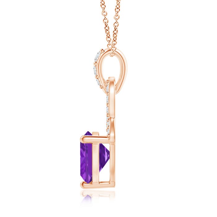 AA - Amethyst / 0.79 CT / 14 KT Rose Gold