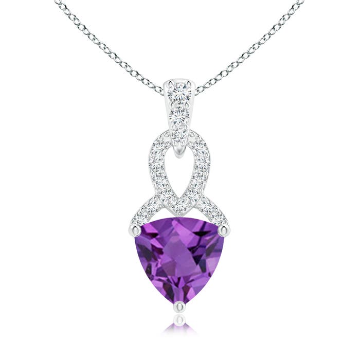 AA - Amethyst / 0.79 CT / 14 KT White Gold