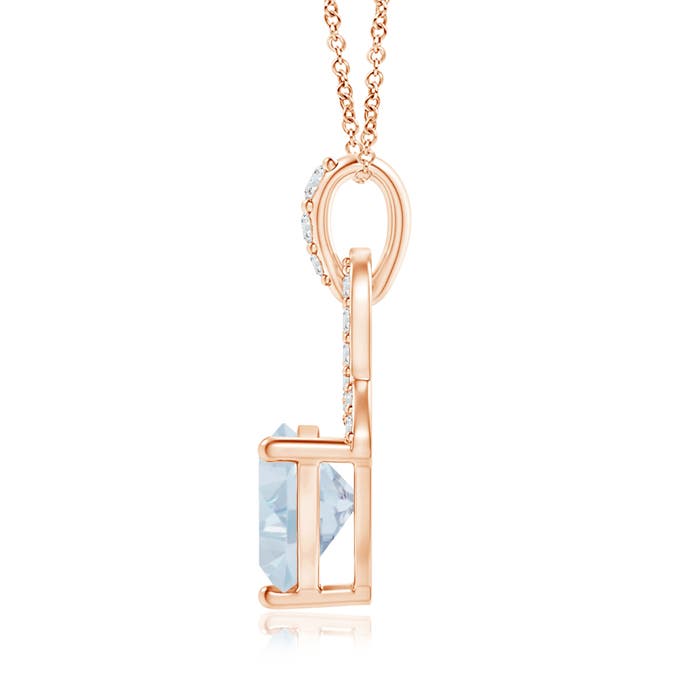 A - Aquamarine / 0.69 CT / 14 KT Rose Gold