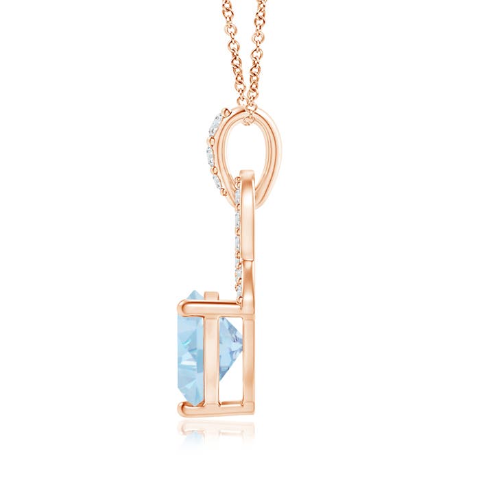 AA - Aquamarine / 0.69 CT / 14 KT Rose Gold