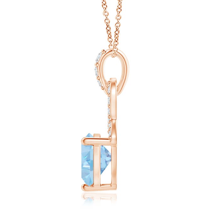 AAA - Aquamarine / 0.69 CT / 14 KT Rose Gold