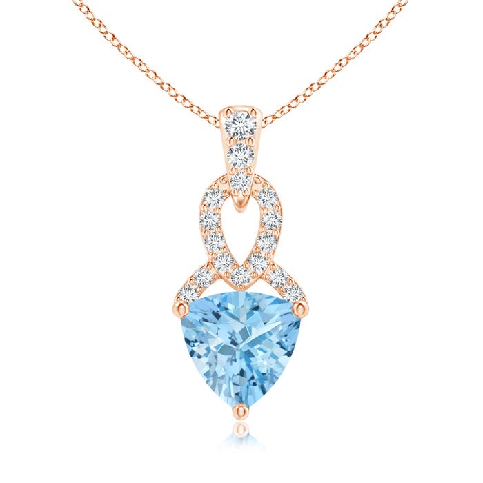 AAAA - Aquamarine / 0.69 CT / 14 KT Rose Gold