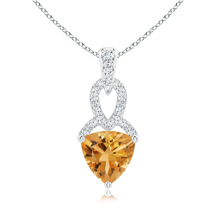 A - Citrine / 0.69 CT / 14 KT White Gold