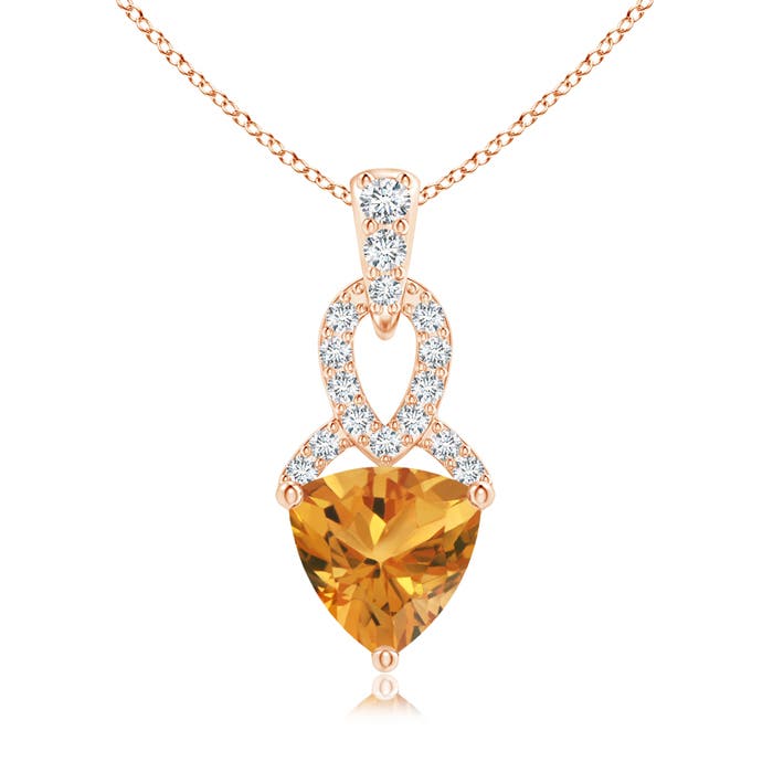 AA - Citrine / 0.69 CT / 14 KT Rose Gold