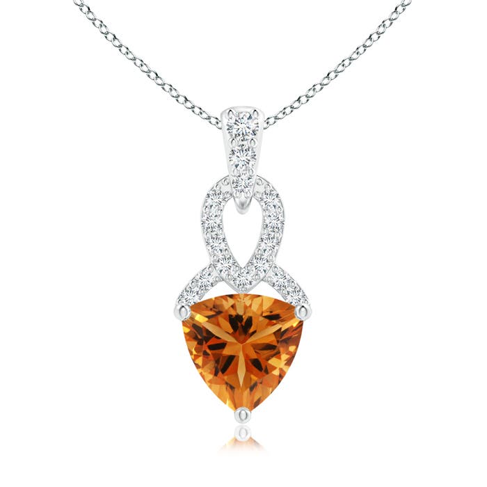 AAA - Citrine / 0.69 CT / 14 KT White Gold