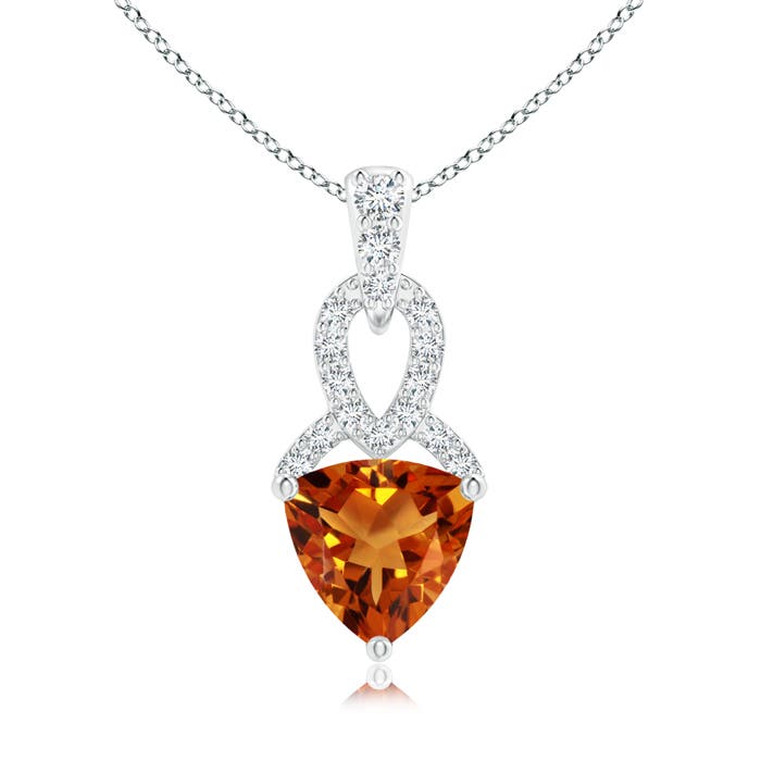 AAAA - Citrine / 0.69 CT / 14 KT White Gold