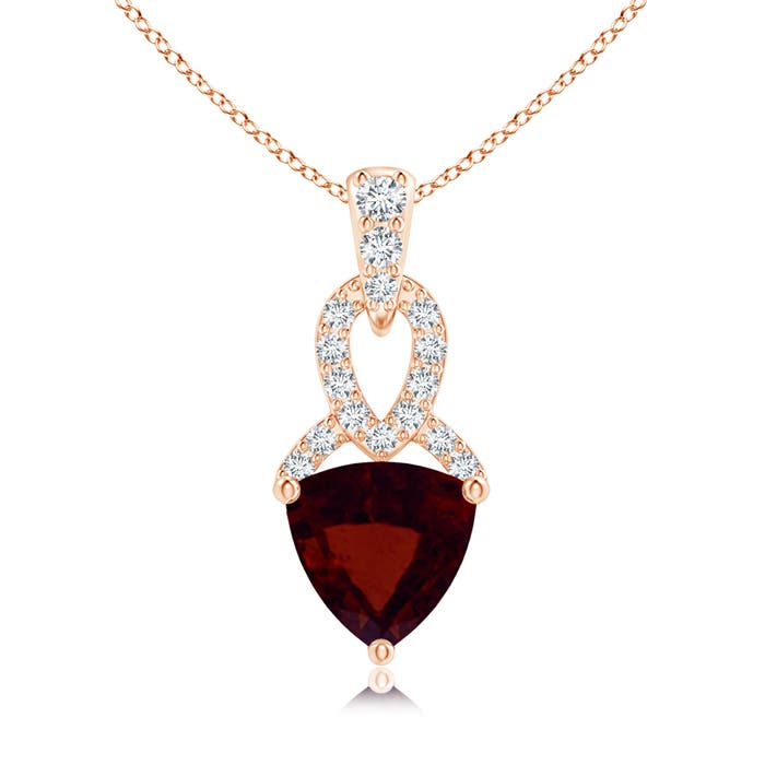 A - Garnet / 0.94 CT / 14 KT Rose Gold