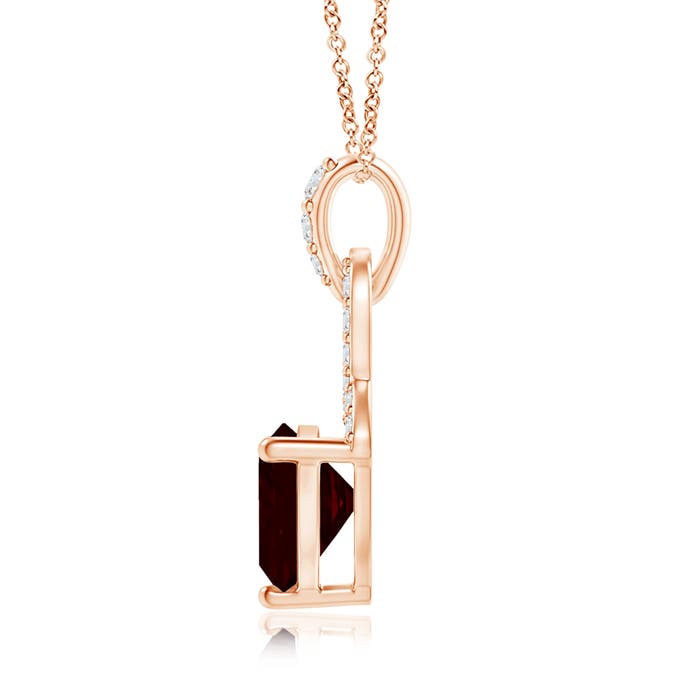 A - Garnet / 0.94 CT / 14 KT Rose Gold