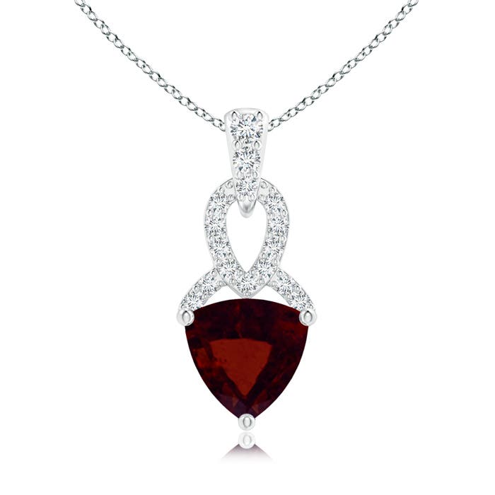 A - Garnet / 0.94 CT / 14 KT White Gold