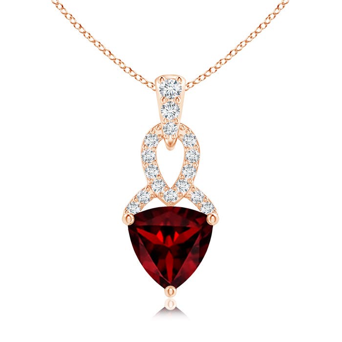 AAAA - Garnet / 0.94 CT / 14 KT Rose Gold