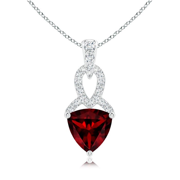 AAAA - Garnet / 0.94 CT / 14 KT White Gold