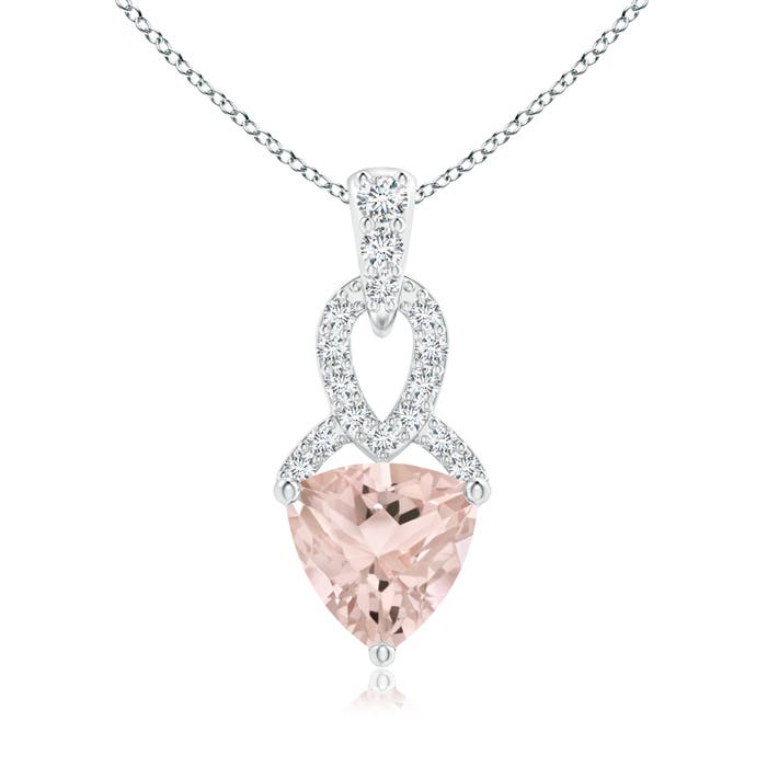 A - Morganite / 0.69 CT / 14 KT White Gold