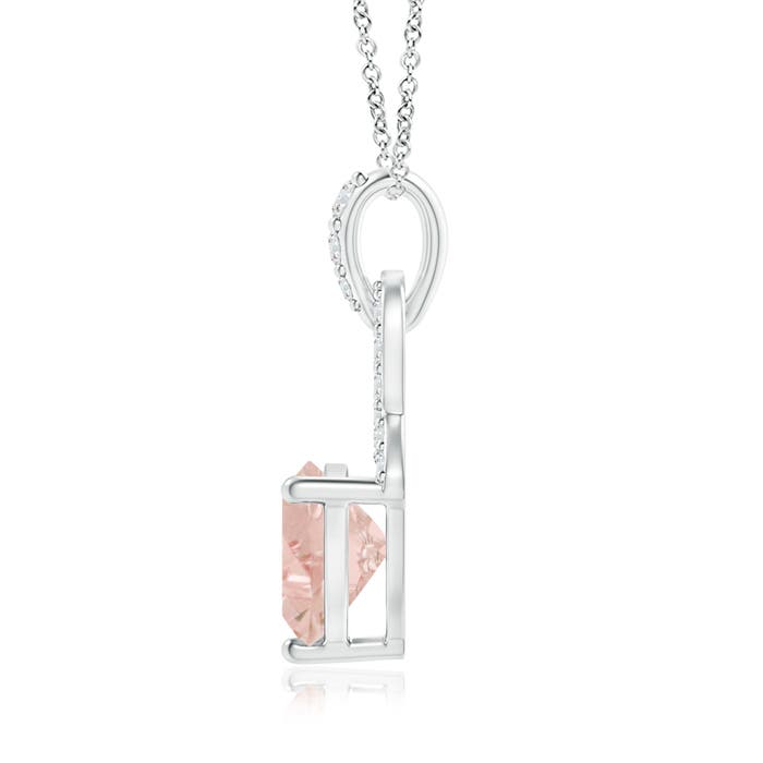 A - Morganite / 0.69 CT / 14 KT White Gold