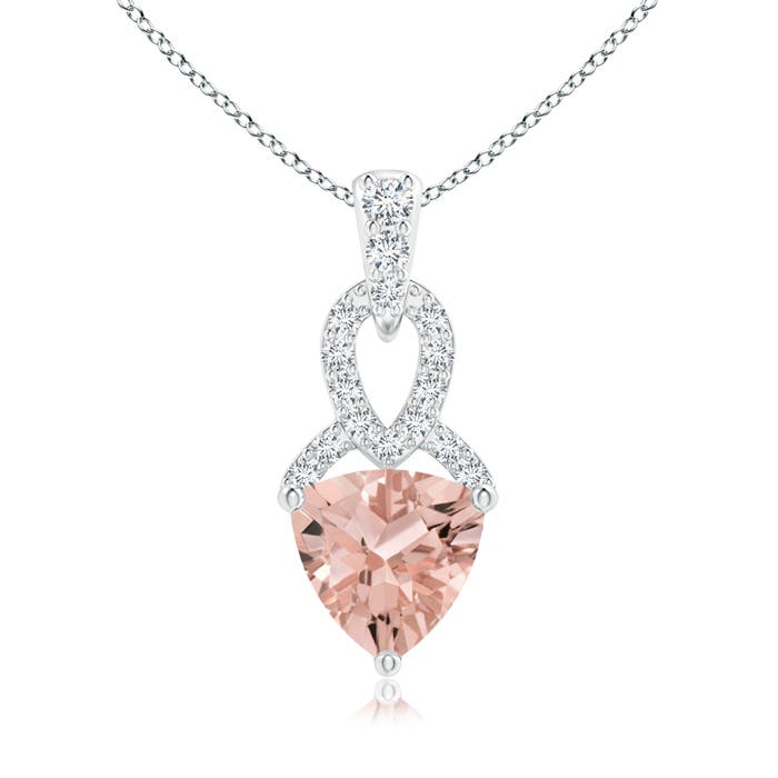 AAAA - Morganite / 0.69 CT / 14 KT White Gold