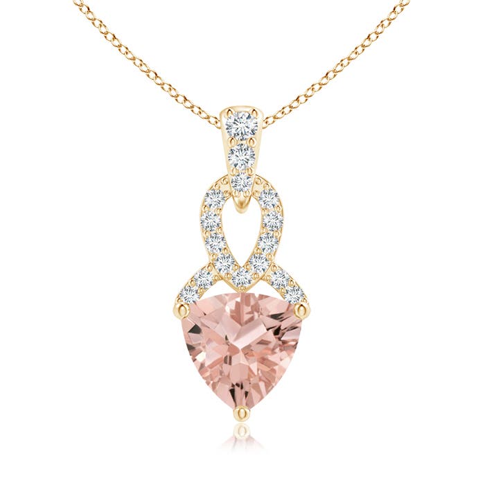 AAAA - Morganite / 0.69 CT / 14 KT Yellow Gold