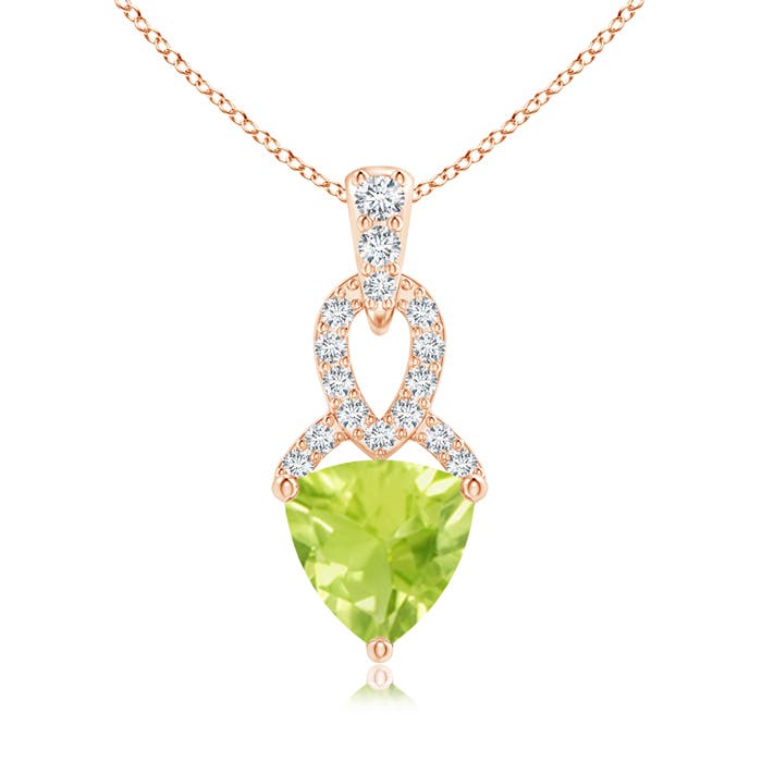 A - Peridot / 0.79 CT / 14 KT Rose Gold