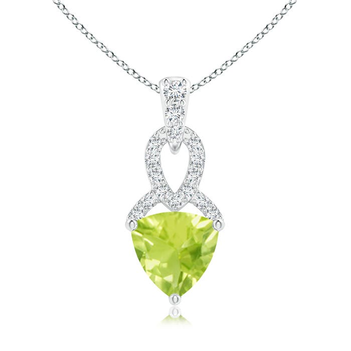 A - Peridot / 0.79 CT / 14 KT White Gold