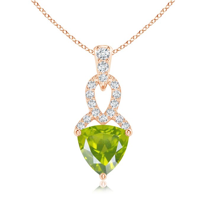 AA - Peridot / 0.79 CT / 14 KT Rose Gold