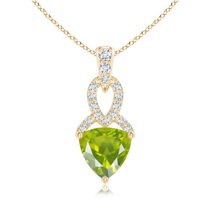 AA - Peridot / 0.79 CT / 14 KT Yellow Gold