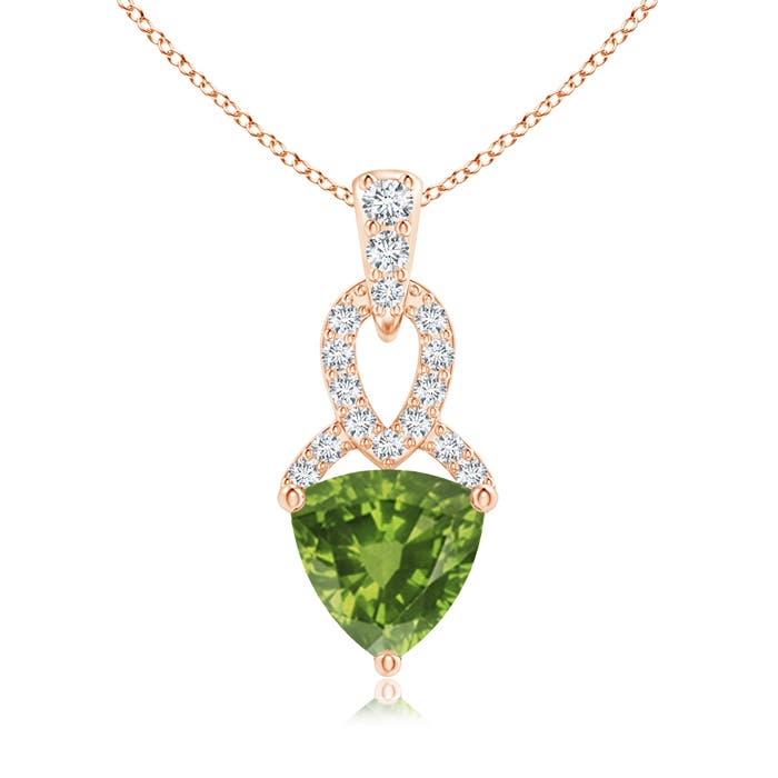 AAAA - Peridot / 0.79 CT / 14 KT Rose Gold