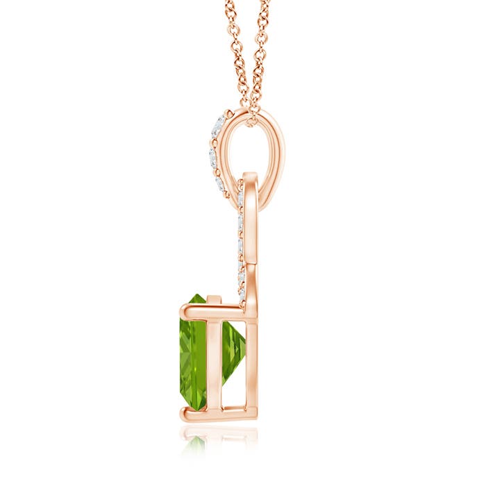 AAAA - Peridot / 0.79 CT / 14 KT Rose Gold