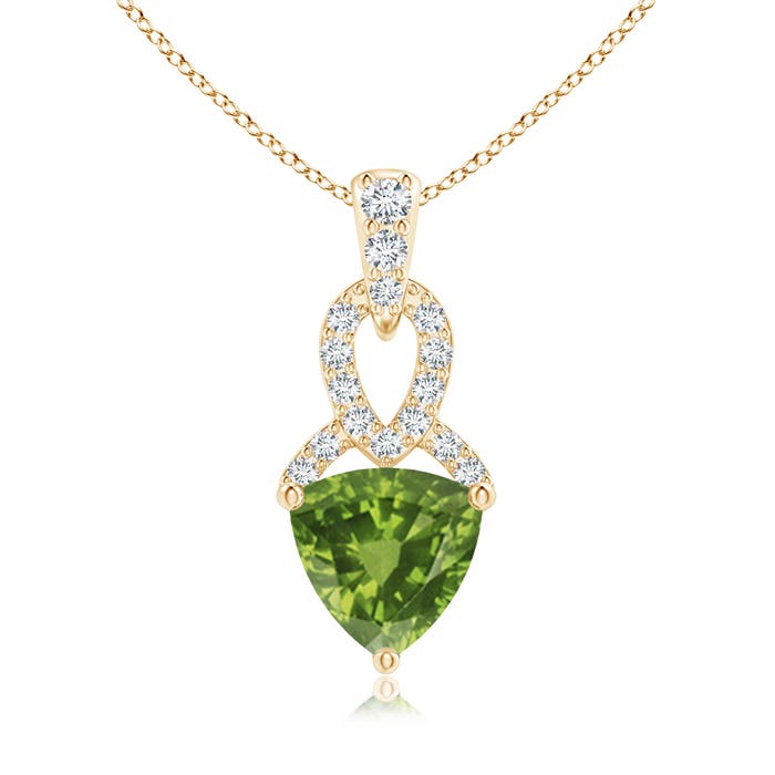 AAAA - Peridot / 0.79 CT / 14 KT Yellow Gold