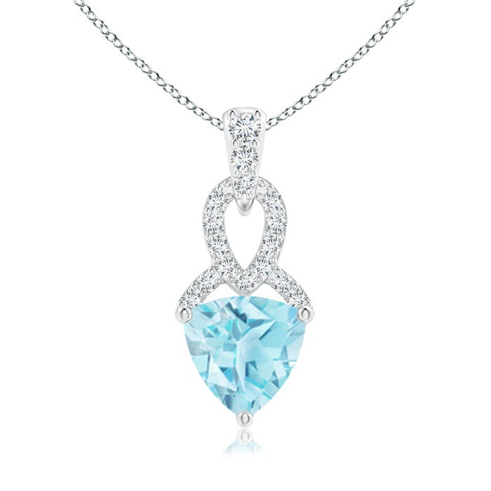 A - Swiss Blue Topaz / 0.99 CT / 14 KT White Gold