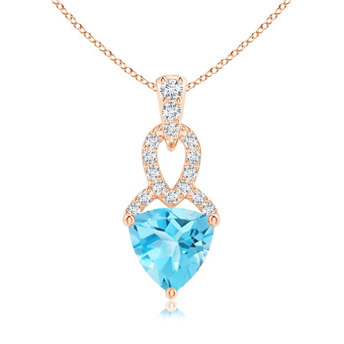 AA - Swiss Blue Topaz / 0.99 CT / 14 KT Rose Gold