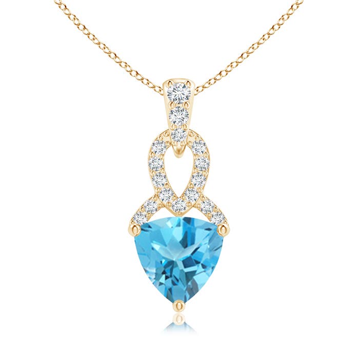 AAA - Swiss Blue Topaz / 0.99 CT / 14 KT Yellow Gold