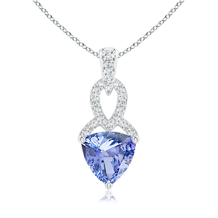 A - Tanzanite / 0.84 CT / 14 KT White Gold