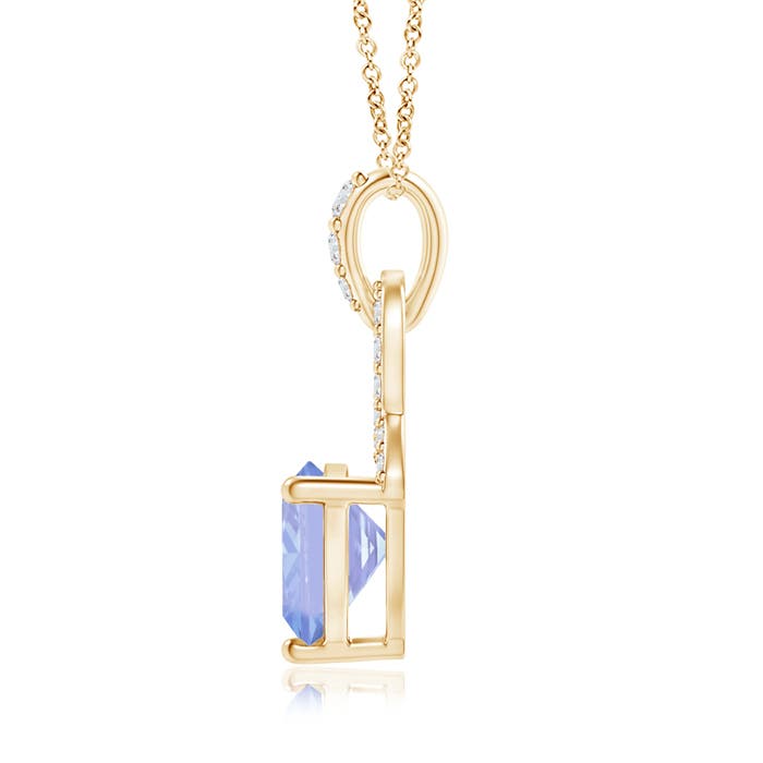 A - Tanzanite / 0.84 CT / 14 KT Yellow Gold