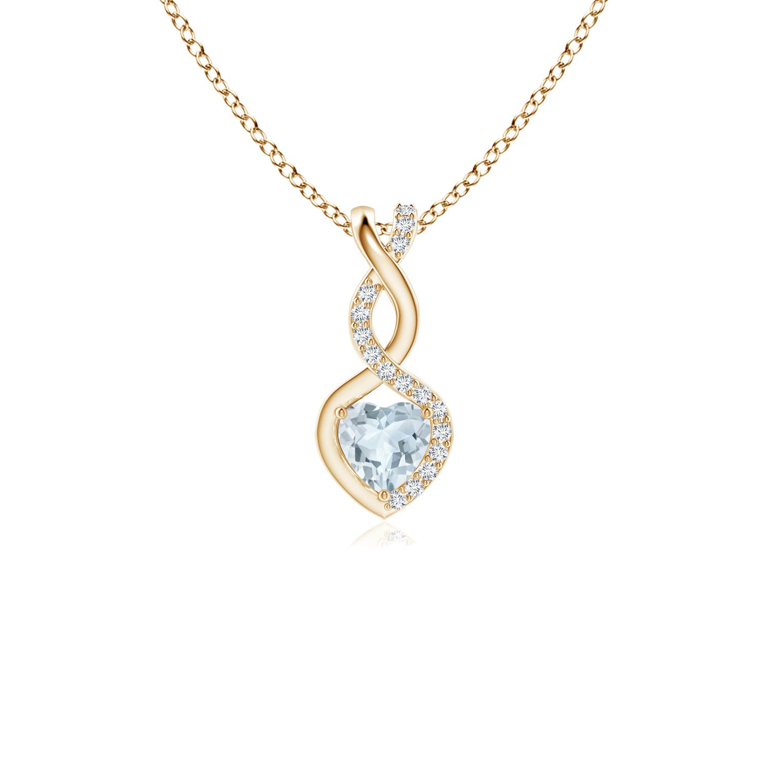 A - Aquamarine / 0.25 CT / 14 KT Yellow Gold