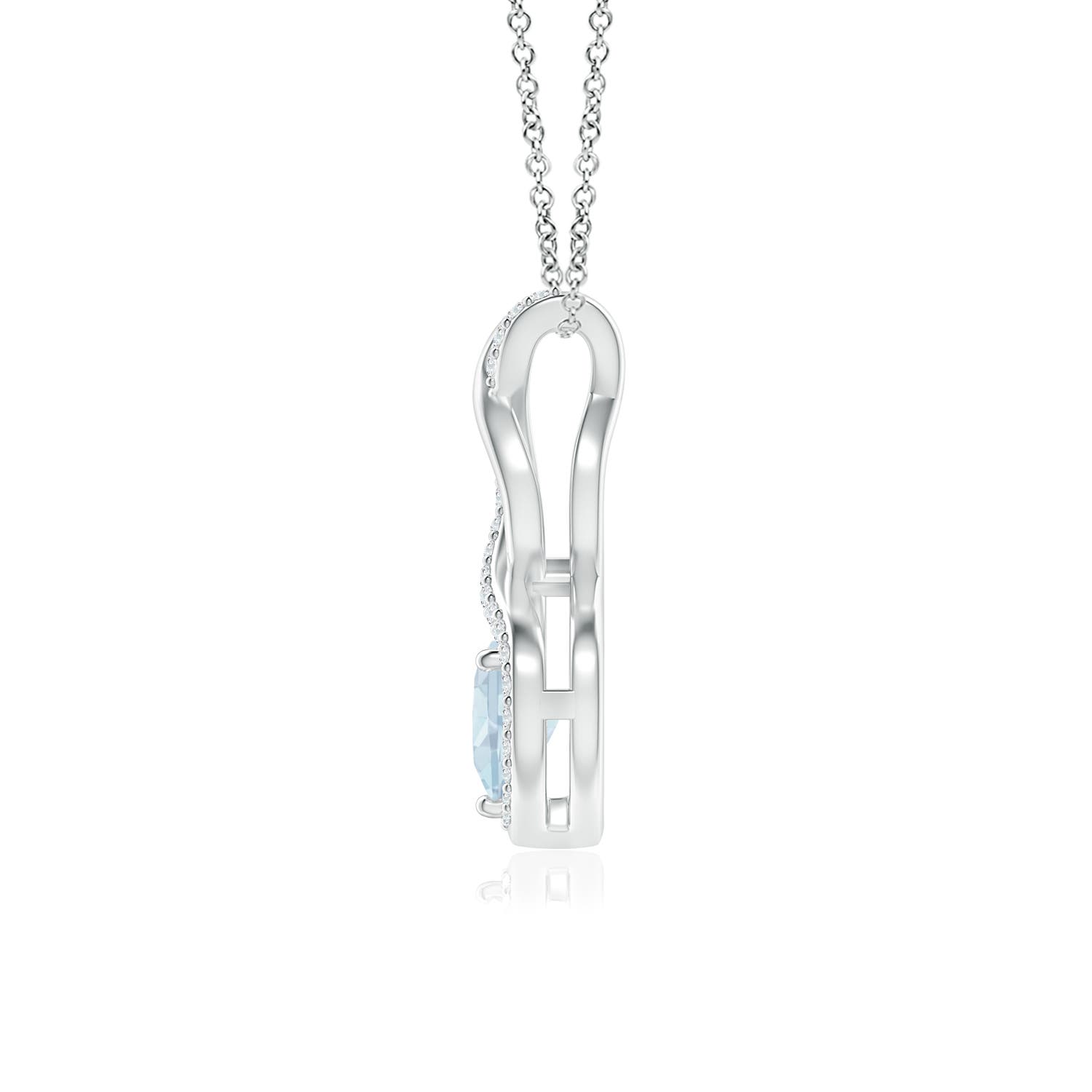 A - Aquamarine / 0.41 CT / 14 KT White Gold