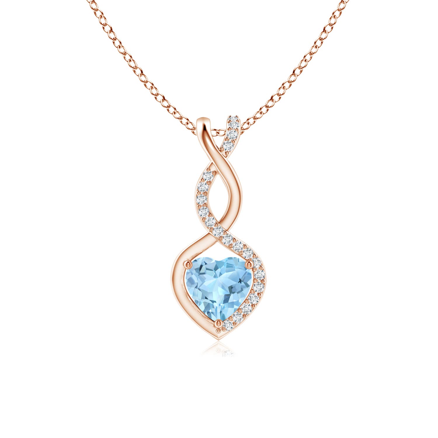 AAA - Aquamarine / 0.41 CT / 14 KT Rose Gold